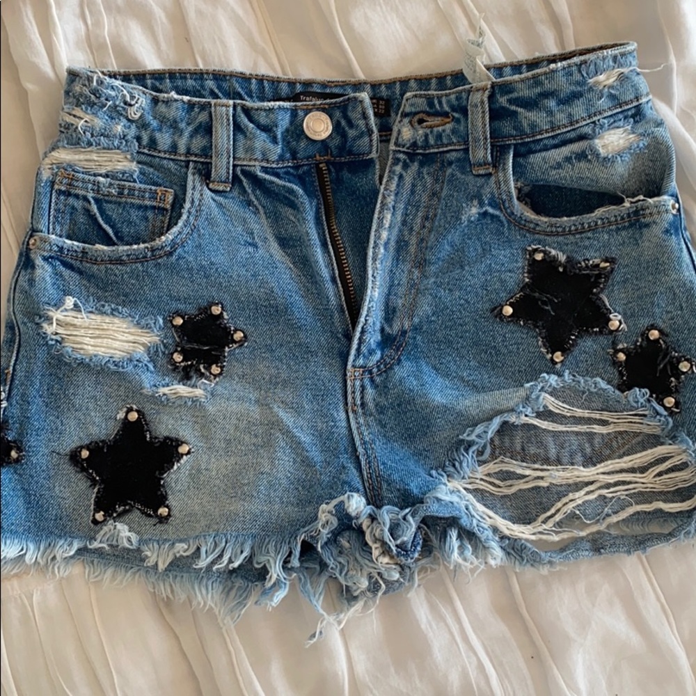 Zara Star Jean Shorts
